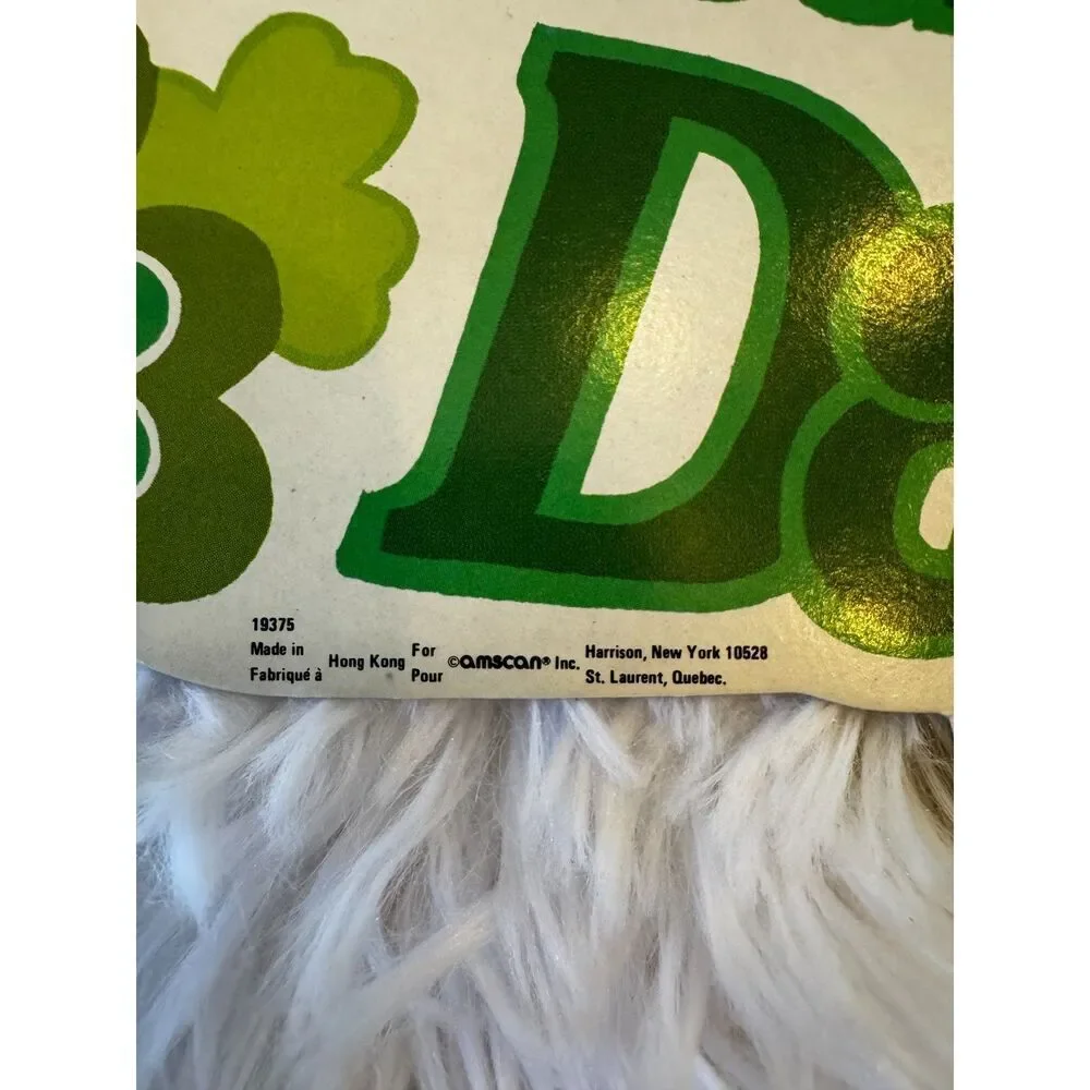 RARE set of 5 vintage St. Patrick's Day Die cut window decorations Beistle 1978 - Picture 10 of 13